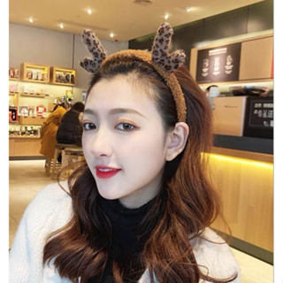 雙色鹿角髮箍 聖誕節 韓國流行可愛少女賣萌髮飾頭箍甜美簡約百搭跨年斗同款聖誕節網紅款