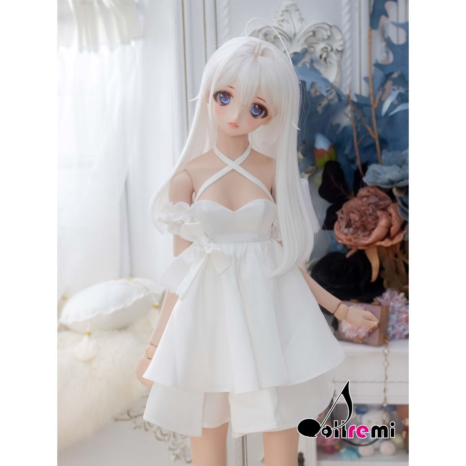 Dollremi◆1/3 白色緞面綁帶洋裝 DD Smart Doll娃用◇MonJouJou代理