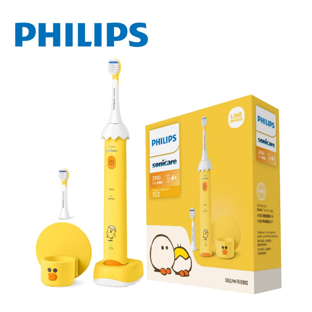 【Philips 飛利浦】Sonicare X LINE Friends 聯名輕巧軟毛音波電動牙刷-莎莉兒童款 牙刷