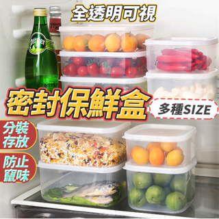 《台灣現貨 天天出貨》透明可視可微波食品保鮮盒 便當盒 可冷凍分裝盒 食物盒 蔬果盒 冰箱收納盒 密封盒 廚房收納