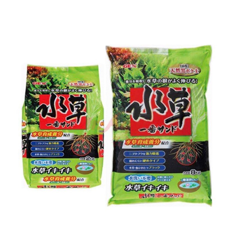 日本GEX五味 水草活性底床 2kg/8kg 粗顆粒 水草育成土 黑土 基肥 N-MAR-041