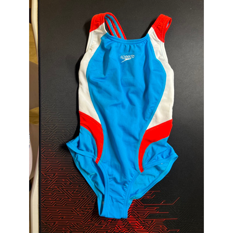 Speedo 藍白紅 全新 兒童泳衣🩱 110/56