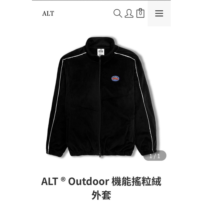 「全新Outdoor」outdoor機能搖粒絨外套黑色L附外袋全新未穿