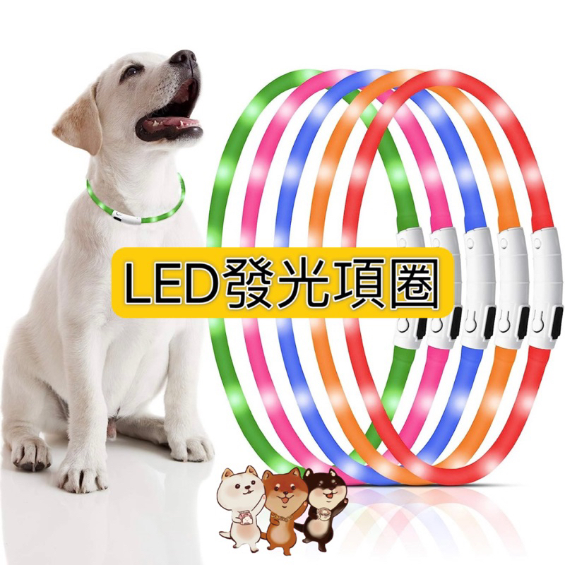 ⭕️LED發光項圈 LED項圈 LED寵物項圈 USB充電環保材質 LED環