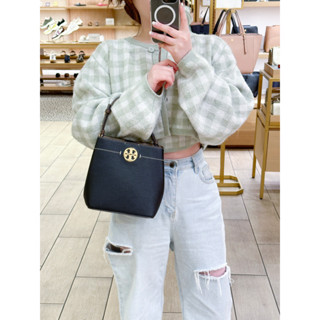【現貨】美國代購 Tory Burch TB 新品 Felix 皮革 手提 斜揹包 水桶包