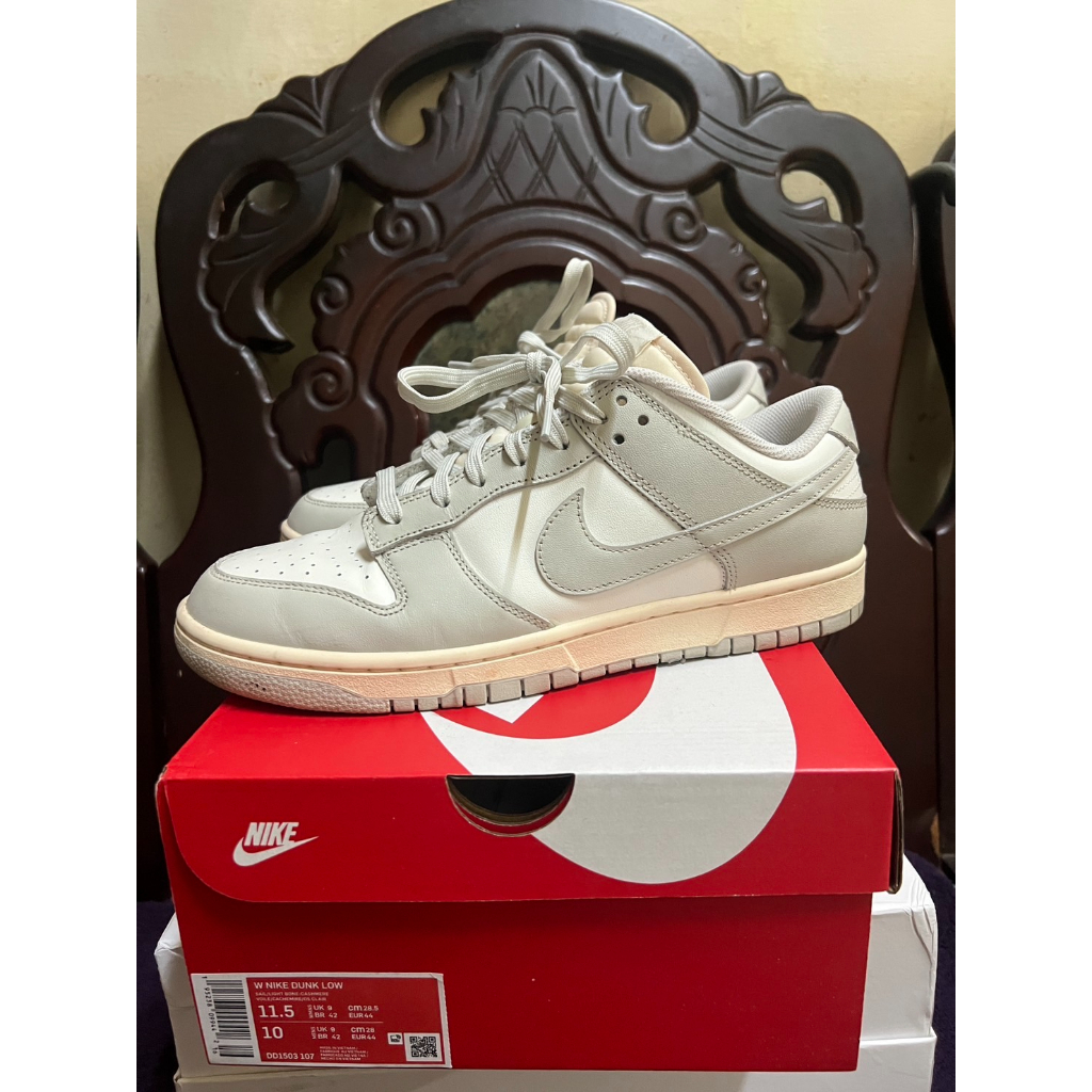 二手 US 10號 Nike 骨白 Dunk Low Bone White 骨白 熊貓 黑白 28CM