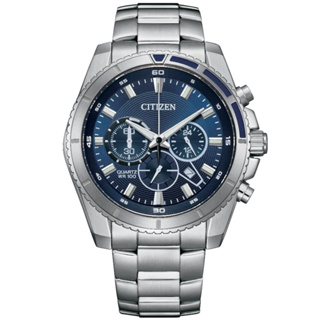 CITIZEN星辰 Chronograph系列 經典三眼計時腕錶 44mm/AN8201-57L