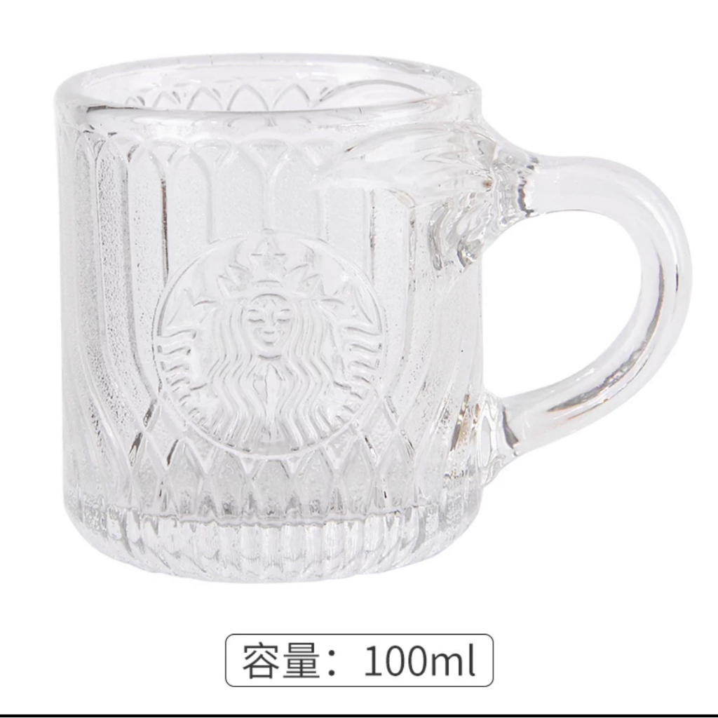 Starbucks官方正品！星巴克杯子2021透明色玻璃杯果汁珍奶茶奶昔茶水咖啡杯100ml