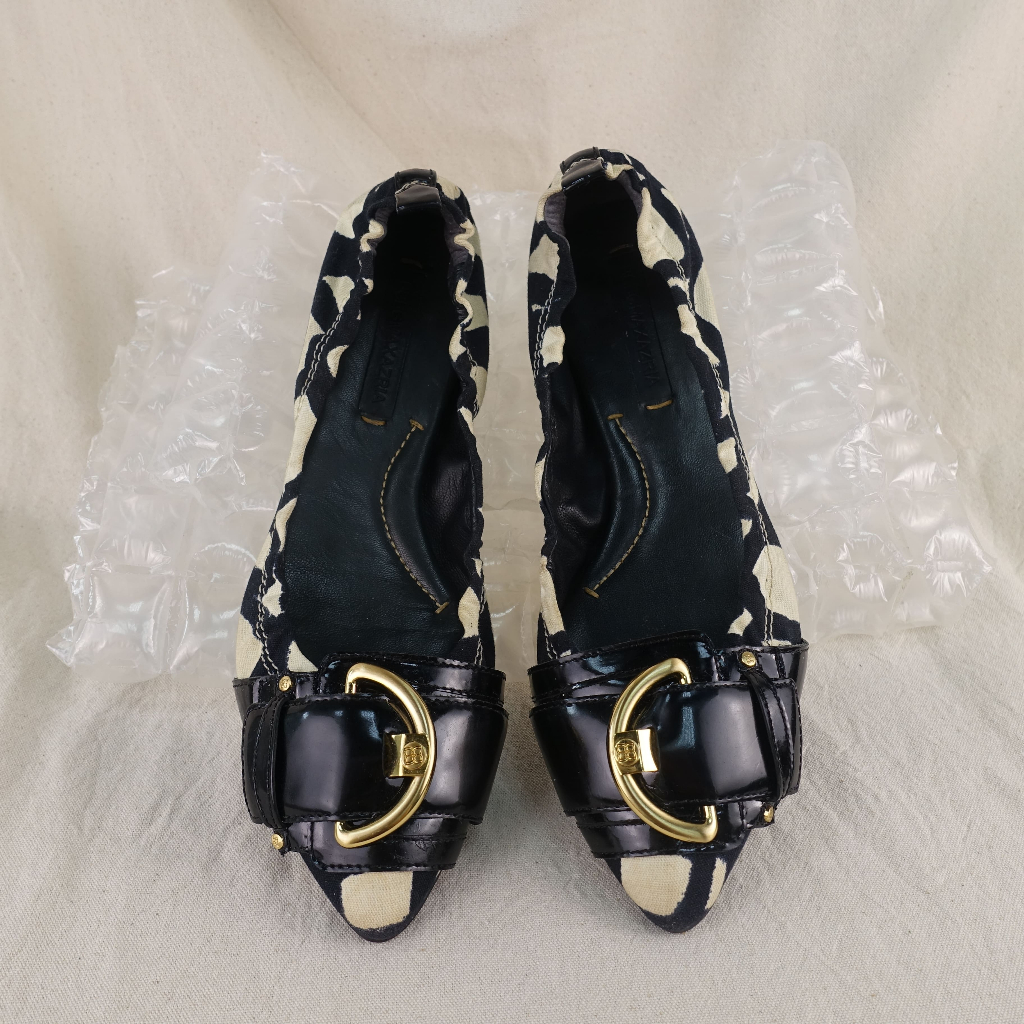 已出售 『Look Loop』 美國品牌 BCBG 37號 黑色真皮漆皮尖頭鞋 包鞋 平底鞋 古著 VINTAGE 精品