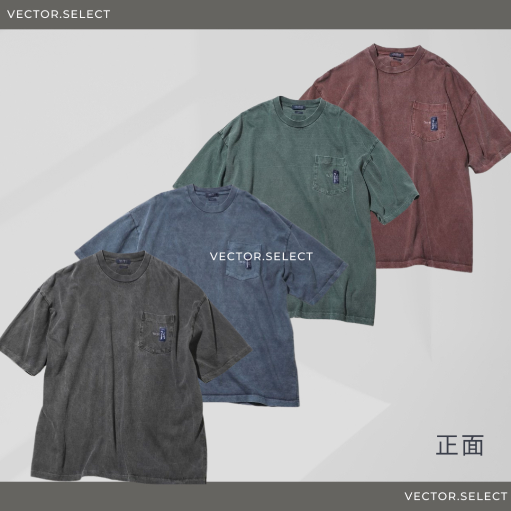 『vector.select』NAUTICA JAPAN Pigment Dyed 水洗T長谷川昭雄 重磅 寬鬆圓領短袖