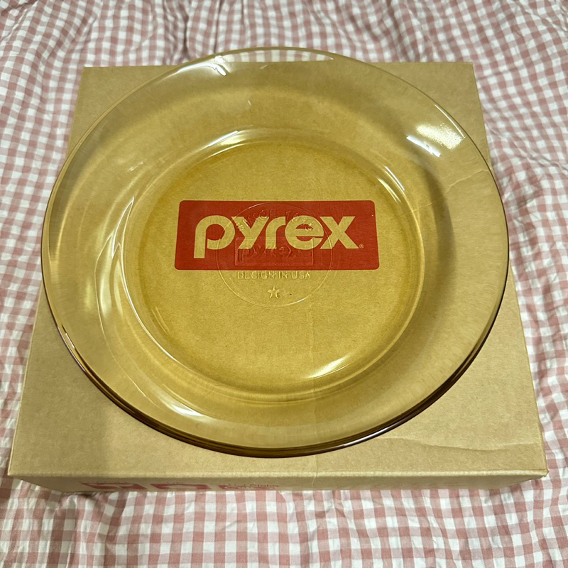[電子發票］美國康寧 Pyrex 透明琥珀玻璃餐盤系列 19cm （深盤）