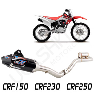 【改裝熱賣】本田摩托車改裝排氣管前段越野改裝排氣CRF150 CRF230 CRF250/MOTO