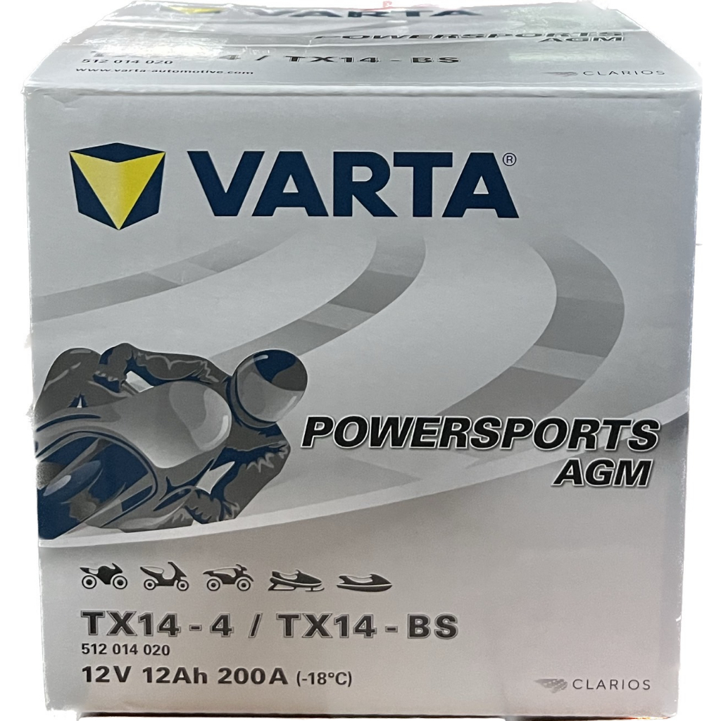 VARTA 華達 YTX14-BS AGM 同GTX14-BS MG14-BS賓士 輔助電池 重機電池