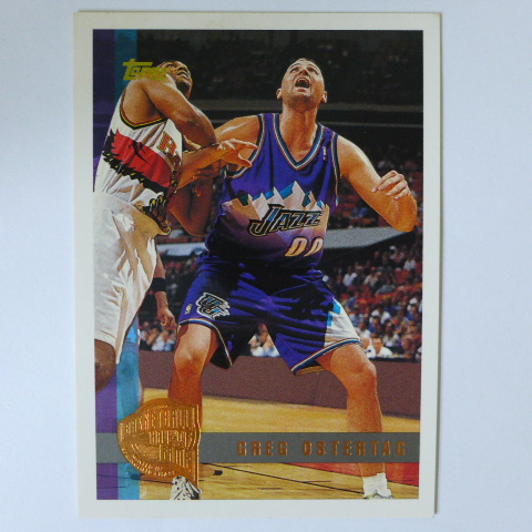 ~ Greg Ostertag ~格雷格·奧斯特塔格 1997年TOPPS.NBA蓋印特殊卡