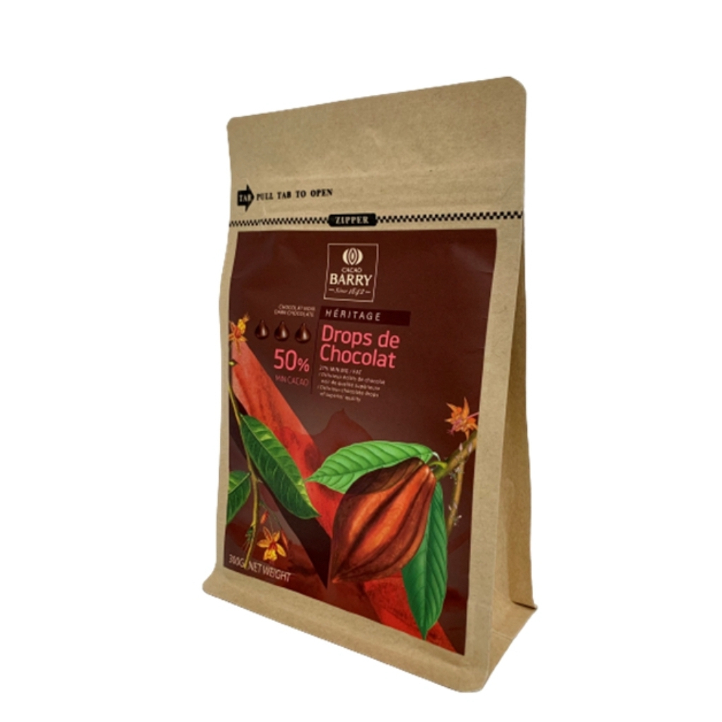 [樸樂烘焙材料]CACAO BARRY 50%耐烤水滴巧克力 300克裝 法國 可可巴芮耐烤水滴巧克力豆