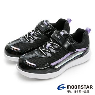 MOONSTAR 2E寬楦防水競速鞋 童鞋防水鞋-黑色