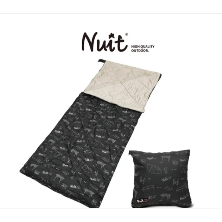 NTS24BK 努特NUIT 英威達 Thermolite 馬德里6度睡袋抱枕型兩用睡袋 天際無限款 黑 可雙拼 185