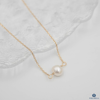 <Porabella>925純銀精致珍珠純銀項鍊 ins風氣質 不規則 珍珠個性時尚項鍊 Necklace