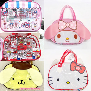 現貨 日本 Hello kitty 凱蒂貓 Melody美樂蒂 三麗鷗家族 透明包PVC包 肩揹包 果凍包 泡湯
