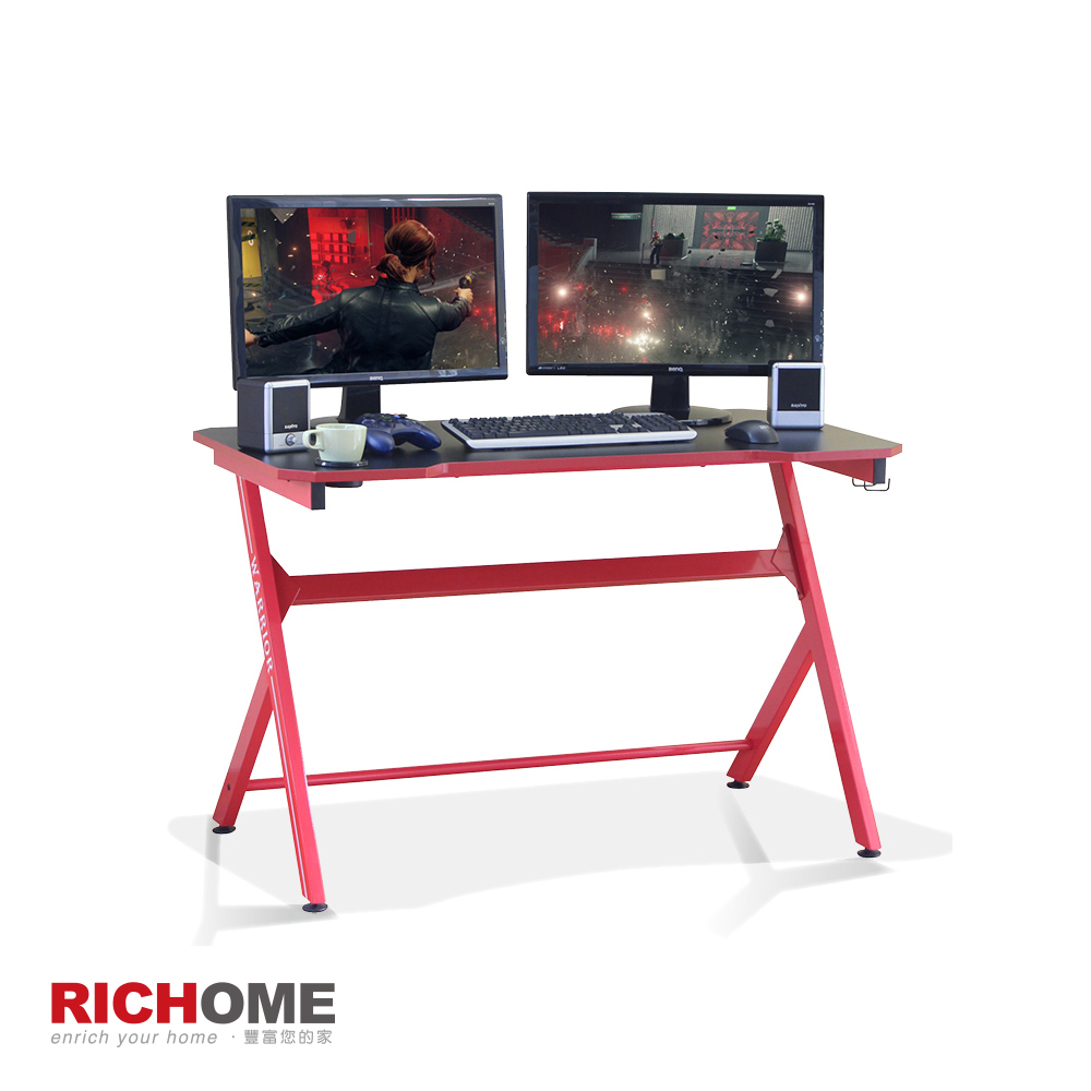 RICHOME  DE269  電競電腦桌(附杯架)-3色  辦公桌 電競桌 書桌  電腦桌 工作桌