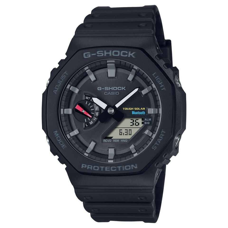 【CASIO】G-SHOCK 農家橡樹太陽能藍牙版 黑殼白針 現貨 GA-B2100-1A 台灣卡西歐公司貨