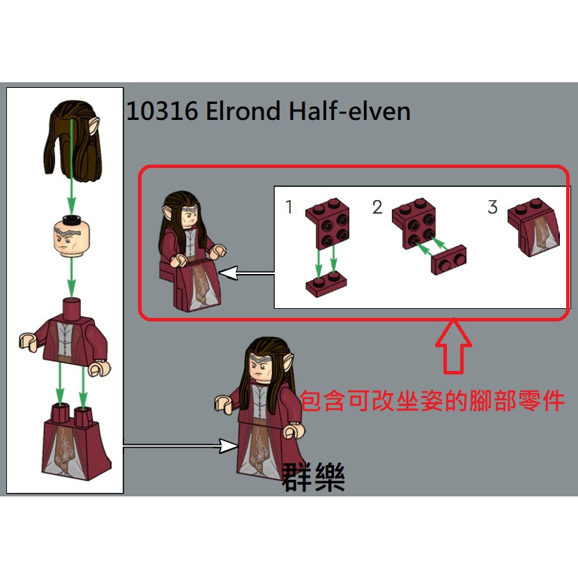 【群樂】LEGO 10316 人偶 Elrond Half-elven
