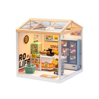 Robotime 高能補給 便利店 若態 若來 超級商店 手工 diy小屋 拼裝模型 微縮 3d 立體拼圖 生日禮物