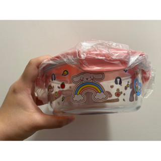 夢時代來店禮 三麗鷗 Hello Kitty 大耳狗喜拿 玻璃圓餐盒 保鮮盒 便當盒 水果盒