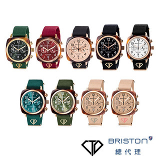 BRISTON C.T.O 刺繡聯名款 雙眼方糖錶 帆布錶帶 手錶 男錶 女錶 石英錶 時尚 CEO粉絲必備 必收款