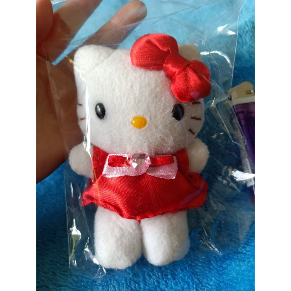 Hello kitty 早期 鑽石 懷舊 娃娃 絨毛 玩偶 吊飾