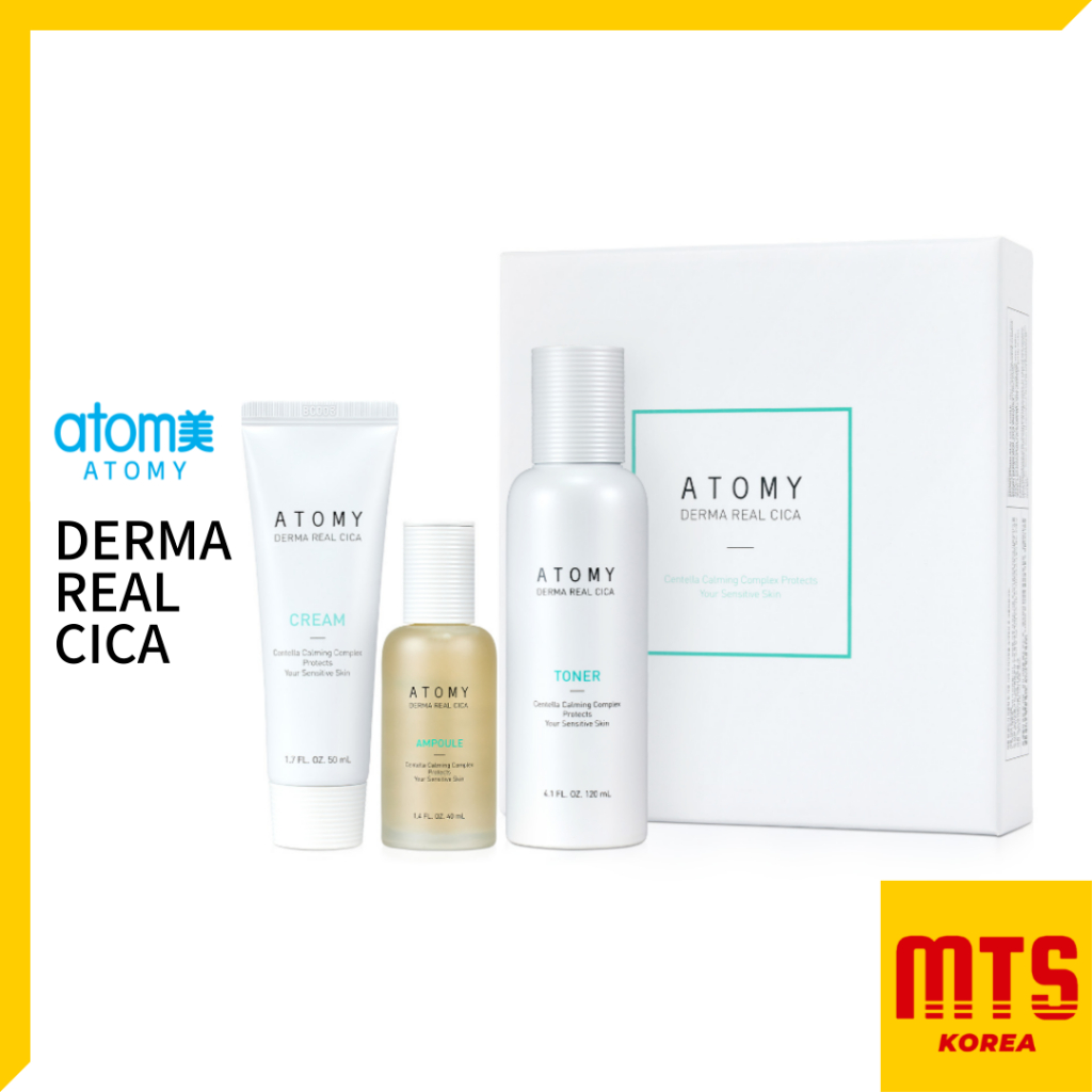 Atomy 艾多美 積雪草舒緩三件組 舒緩化妝水 安瓶 乳霜 Derma Real Cica