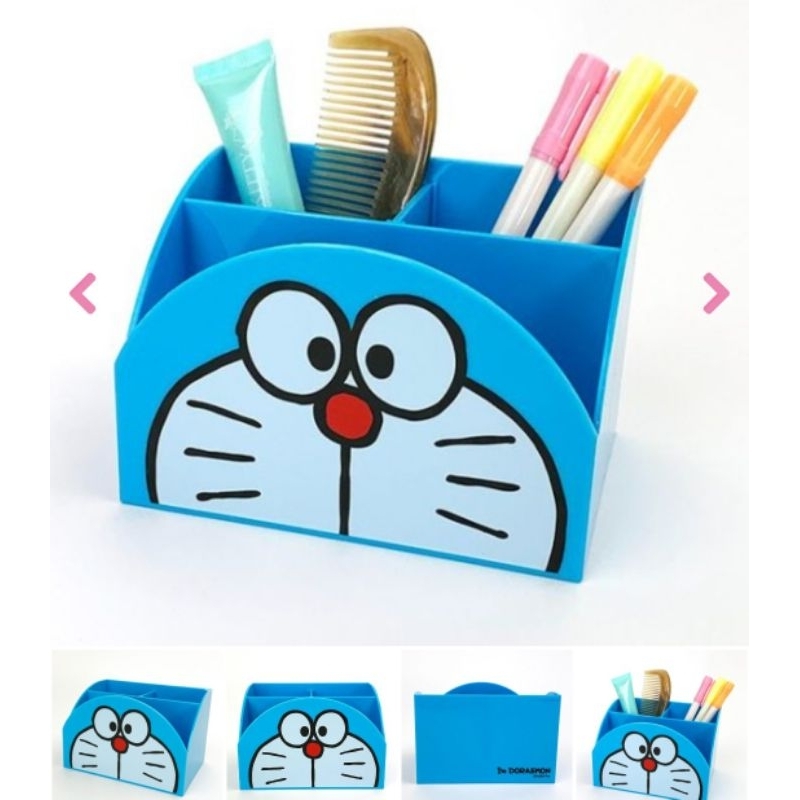 筆筒 哆啦A夢 桌上收納盒 Doraemon 小叮噹 三格筆筒 文具收納 大臉款日本進口正版商品㊣牛牛ㄉ媽*