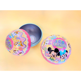 現貨 日本Disney 迪士尼米奇好朋友復活節彩蛋圓球收納鐵罐