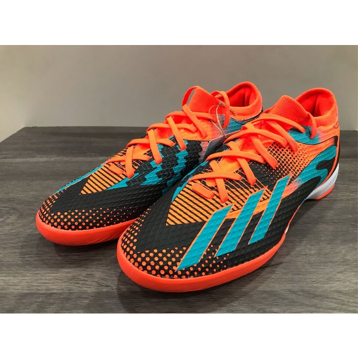 ADIDAS XSPEEDPORTAL MESSI.3 IN 男足球鞋 成人足球鞋 室內足球鞋 平底 GZ5144 橘黑