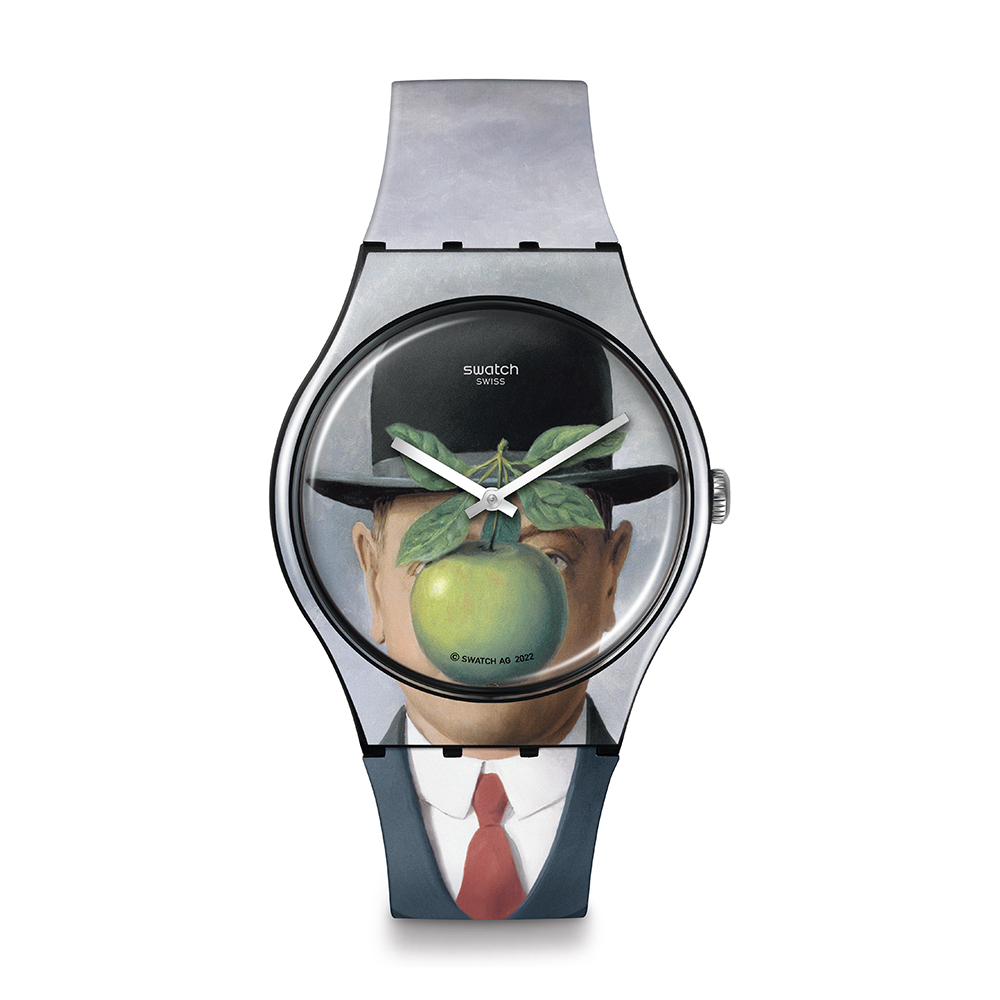 【SWATCH】藝術之旅 馬格利特-人子 原創 手錶 (41mm) 瑞士錶 SUOZ350