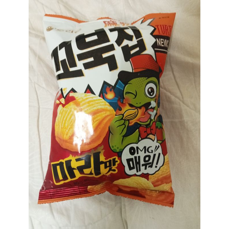 韓國 好麗友 烏龜玉米脆片 麻辣味 80g