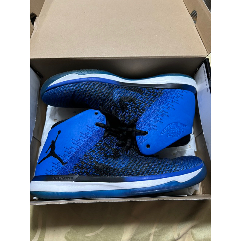 Jordan 籃球鞋，jordan31藍色，Nike Us11