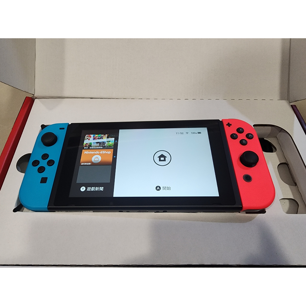 廉售 二手 九成新 任天堂 Nintendo Switch 電力加強版主機 紅藍手把 台灣公司貨