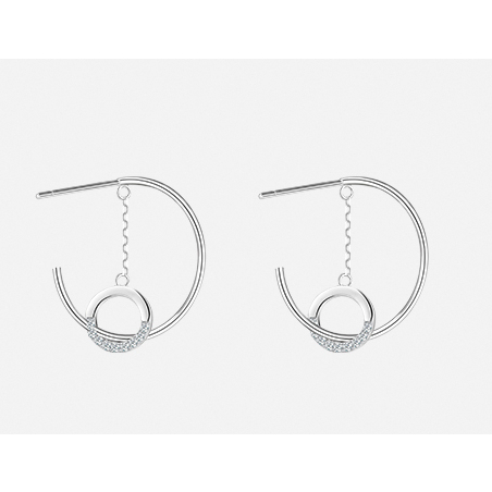 阿姬寶&gt;GA1360-純銀耳釘女夏C形幾何小眾設計感2023年新款潮高級感韓風耳環耳飾
