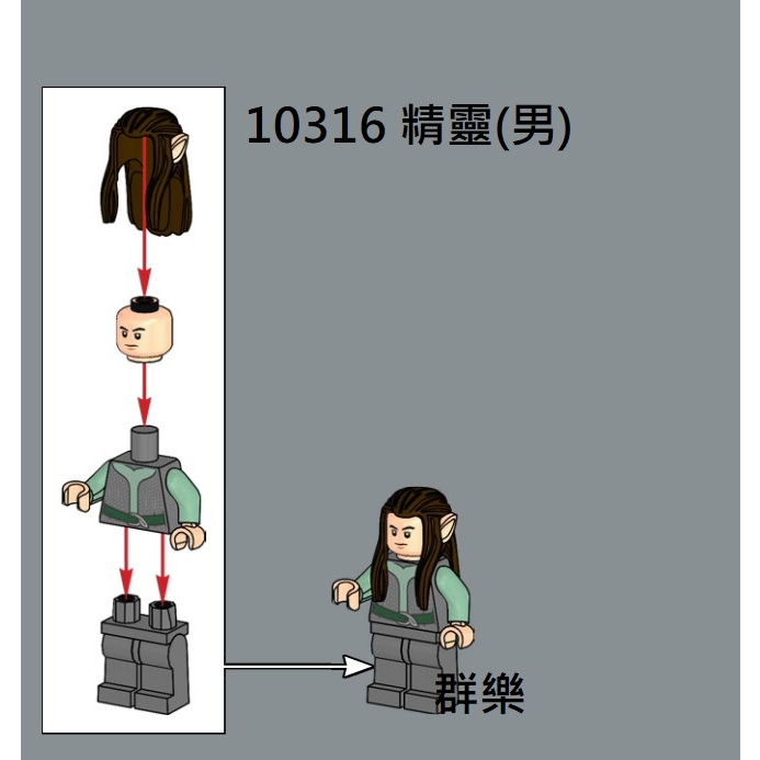 【群樂】LEGO 10316 人偶 精靈(男)