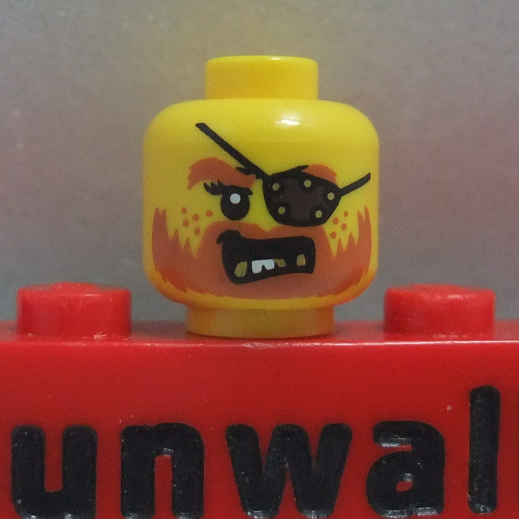 【積木2010】#571-1 樂高 LEGO 海盜船長 眉毛 人頭 / 海盜 眼罩 鬍子 人頭 人偶頭