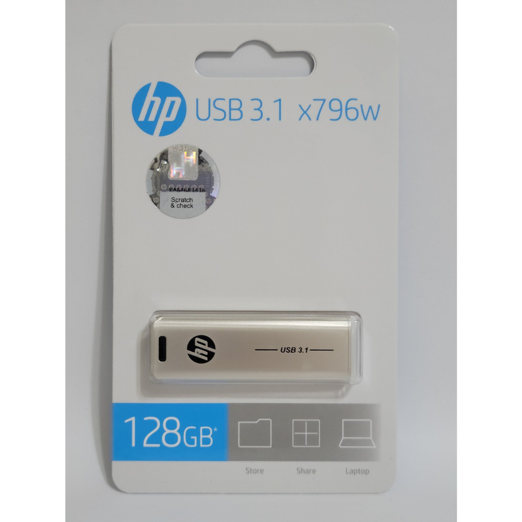全新 HP 惠普 x796w 128g usb3.1 伸縮收納 高速 隨身碟
