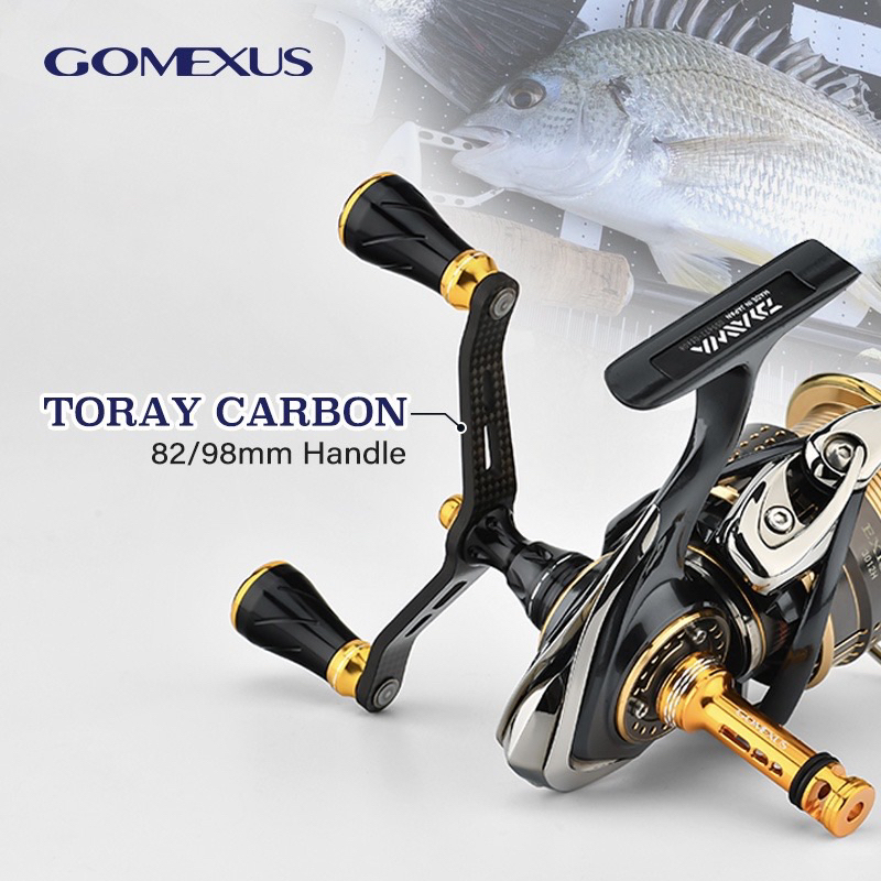 【Gomexus】輕型碳纖維搖臂 改裝配件可裝shimano BB-X Daiwa 紡車輪 捲線器 路亞雙把 岸投CDH