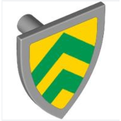 &lt;樂高人偶小舖&gt;正版樂高LEGO 盾牌18 黃 綠 6428491 城堡 士兵 武器 人偶 配件