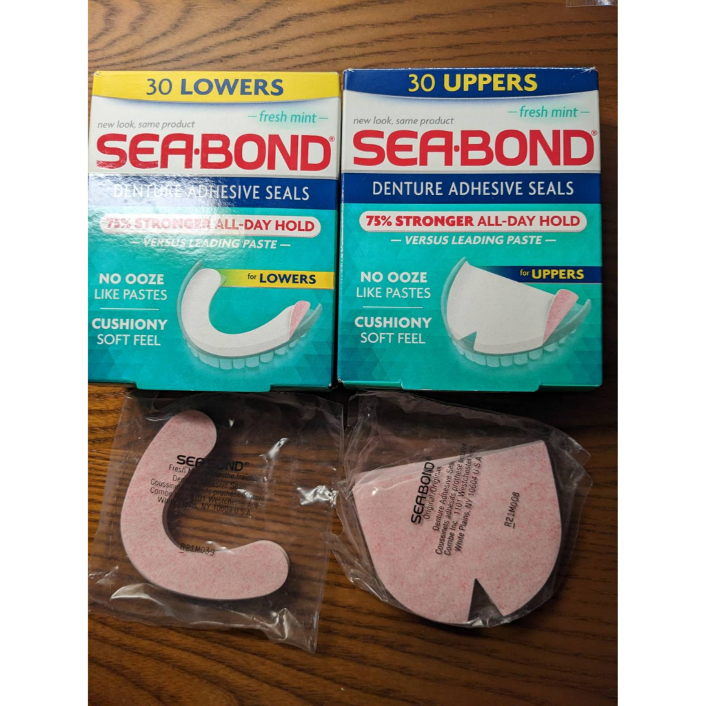 海棒 30片裝 SEA-BOND 假牙 貼牢墊30片裝 上床 下床    Poligrip 假牙黏著劑   美國帶回