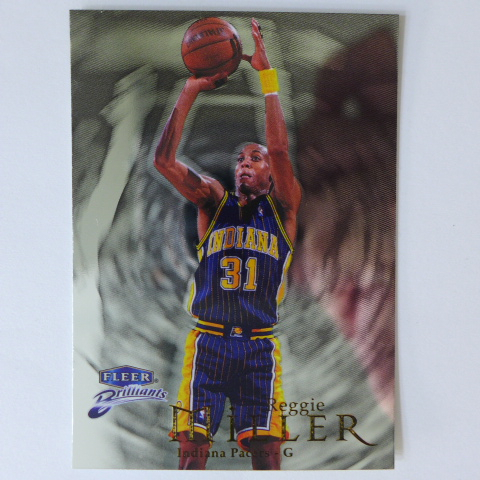 ~ Reggie Miller ~名人堂/大嘴.米勒 1999年Fleer.金屬設計.NBA籃球卡