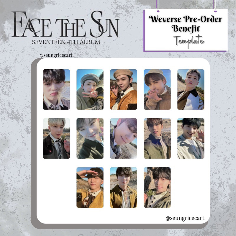 トップ ウォヌ face the sun shopee トレカ | pariswelcom.com