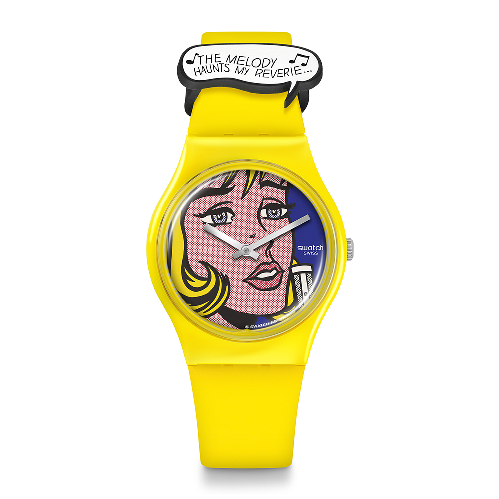 【SWATCH】藝術之旅 李奇登斯坦 女孩 MOMA當代藝術 原創 聯名手錶 (34mm) 瑞士錶 SO28Z117