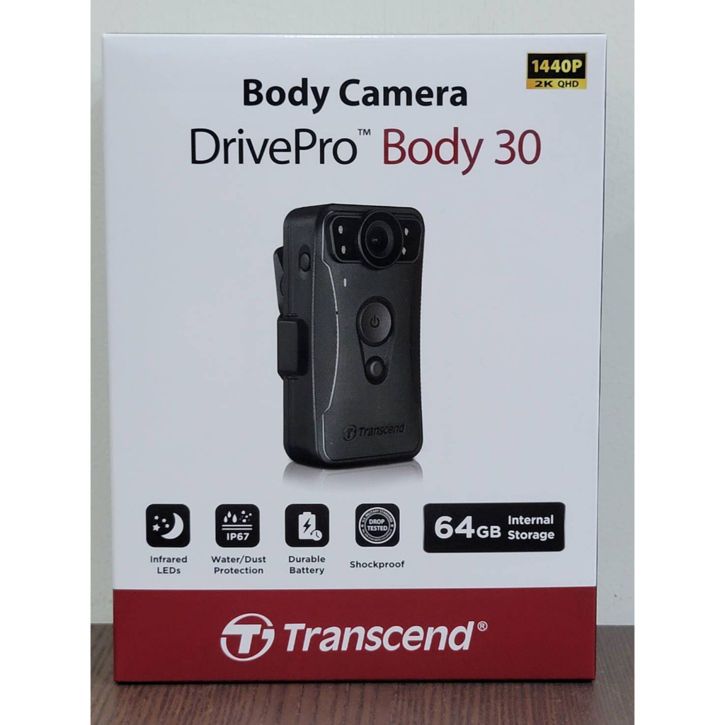 【原廠公司貨】創見 DrivePro Body 30 穿戴式攝影機【內建64G/128G】 密錄器 軍警 外送