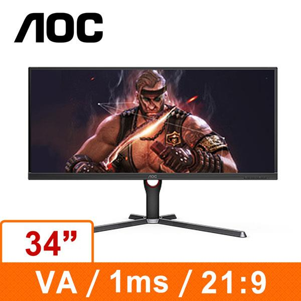 AOC 艾德蒙 34型 WQHD 21:9 極速電競顯示器 U34G3M